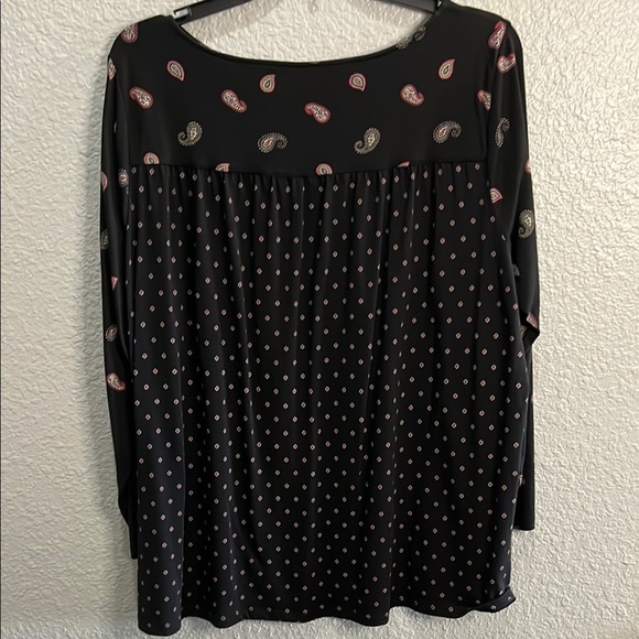 J.Jill Black  Paisley Women's Top size XL - Picture 4 of 5